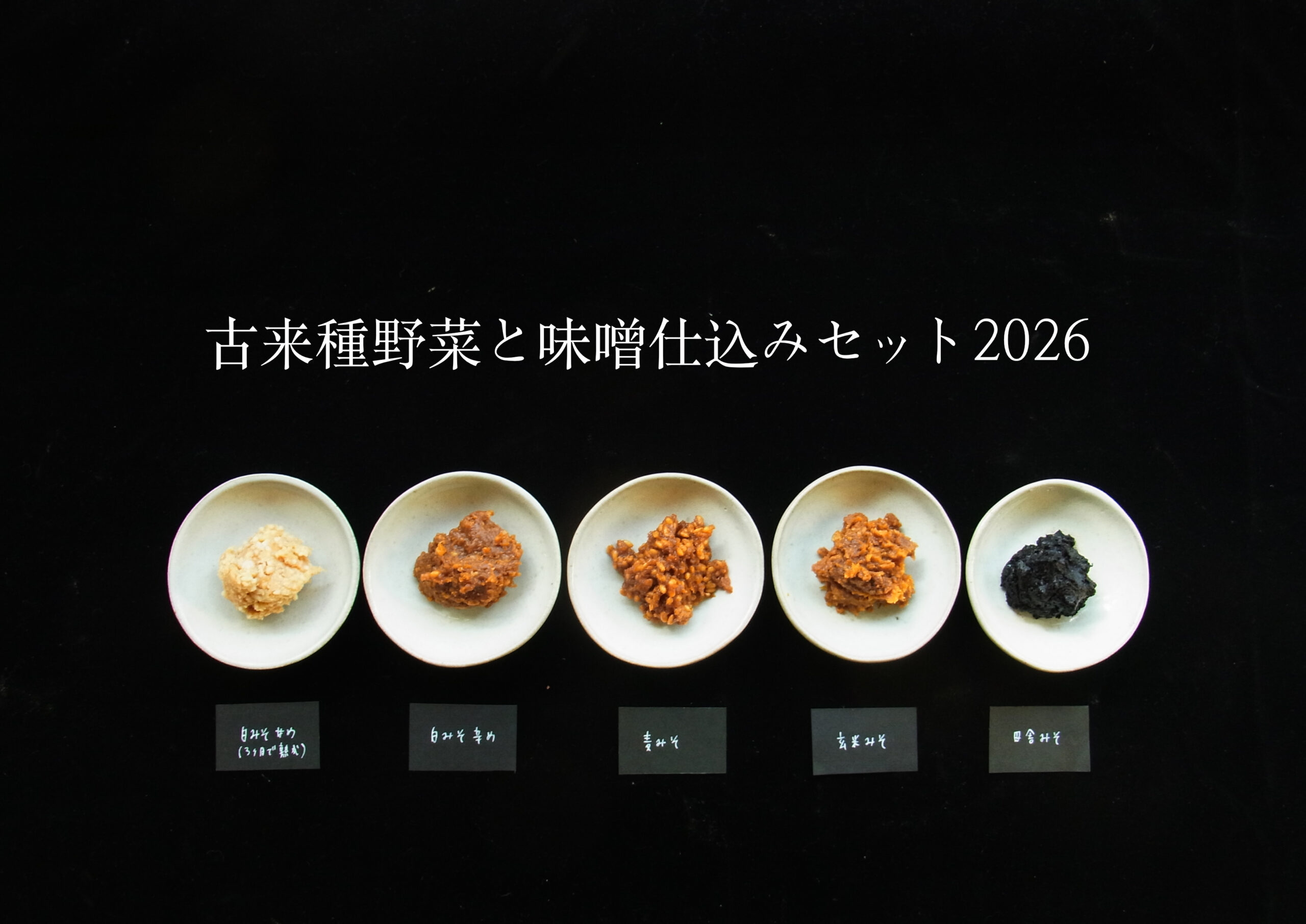 古来種野菜と味噌仕込みセット 販売いたします